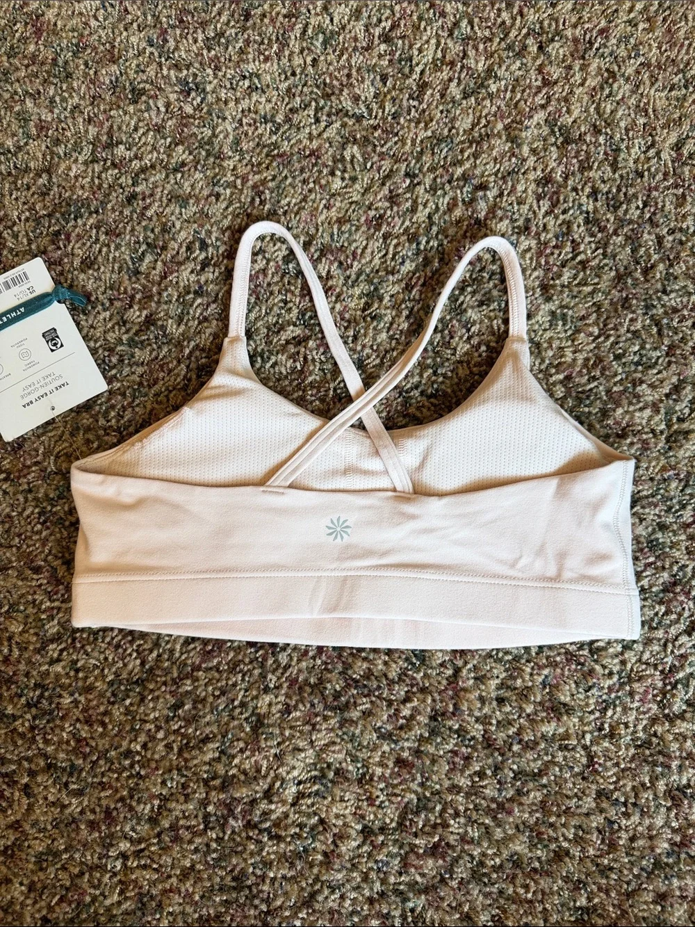 Athleta Girl Light Blush Take It Easy Sports Bra XL
